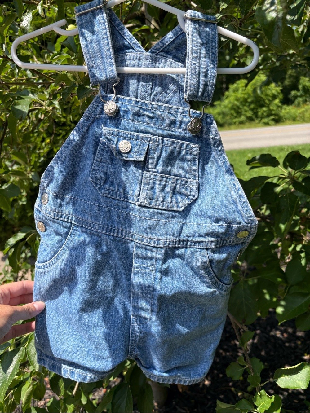 GAP Light Blue Denim Short Overalls